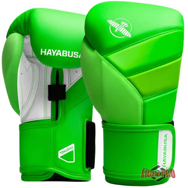 Hayabusa-T3-Neon-Boxing-Gloves-green