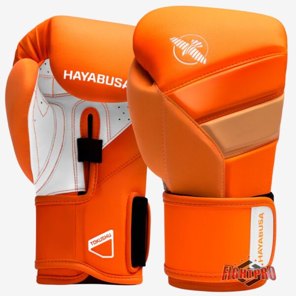 Hayabusa-T3-Neon-Boxing-Gloves-orange-5